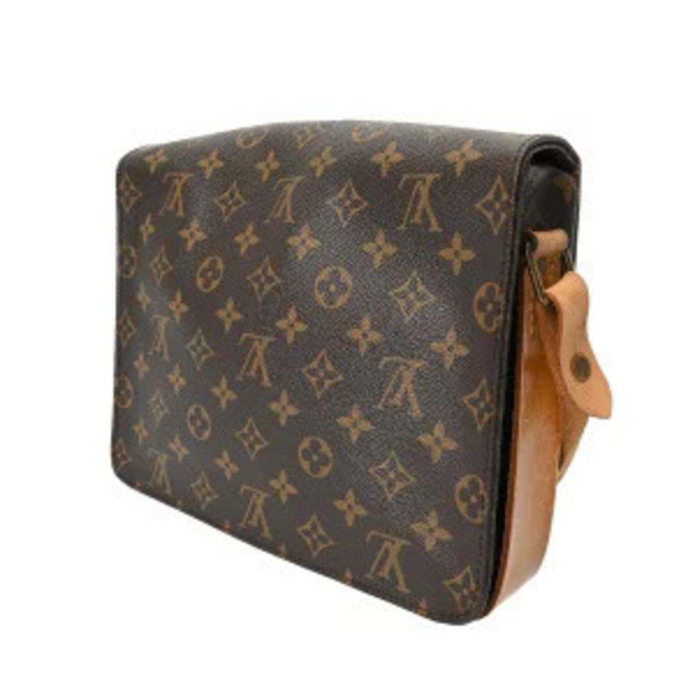Louis Vuitton Brown Shoulder Canvas Bag Cartouchiere Monogram